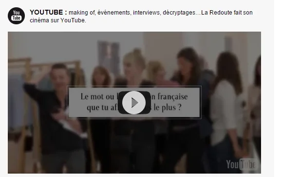 stratégie Youtube la redoute