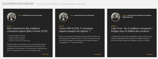 les experts de la Fnac sur les fiches produit