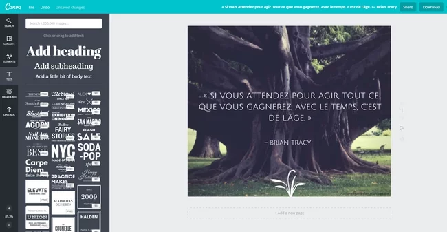 Canva outil graphisme en ligne canva : retoucher une image en ligne