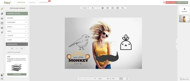 outils en ligne d'édition graphique fotor editeur image en ligne