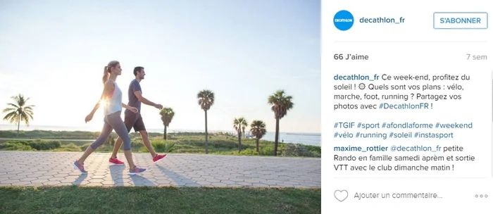 decathlon compte Instagram